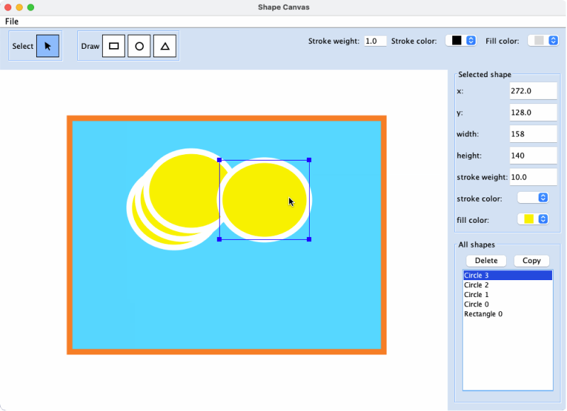 Shape Canvas app